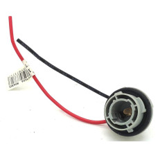 Патрон под лампу P21W (1156 одноконт.) с проводами, пластик