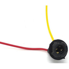 Патрон под лампу W5W (T10) с проводами, резина