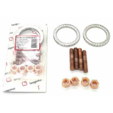 Прокладка приемной трубы 402 дв перфометалл + шпильки, гайки