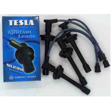 Провода в/в 406 дв. силикон с наконечниками "Tesla" (синие): T712S