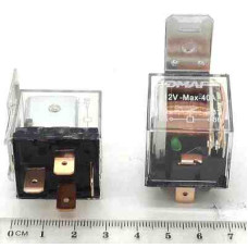 Реле 4х конт с ухом  40А прозрачный