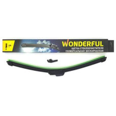 Щетка стеклоочистителя бескаркасная с графитом (универ) 52,5см/21" (2 адаптера): 52,5см/21"